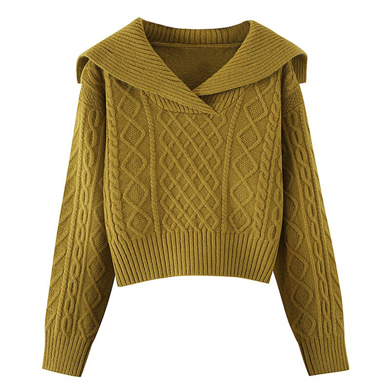 Pull en tricot pour femmes avec col oversize Chic und Stil