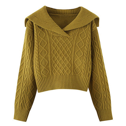 Pull en tricot pour femmes avec col oversize Chic und Stil