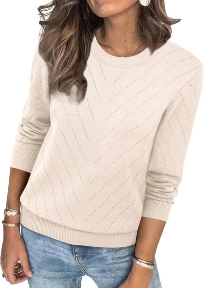 Dames Pull à la mode avec motif zigzag structuré et coupe décontractée Chic und Stil