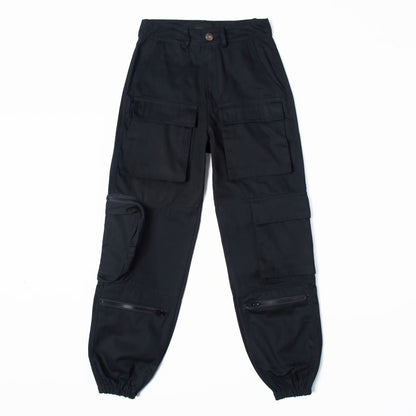 Chic and Style elastic waist cargo pants for women with trendy pockets
