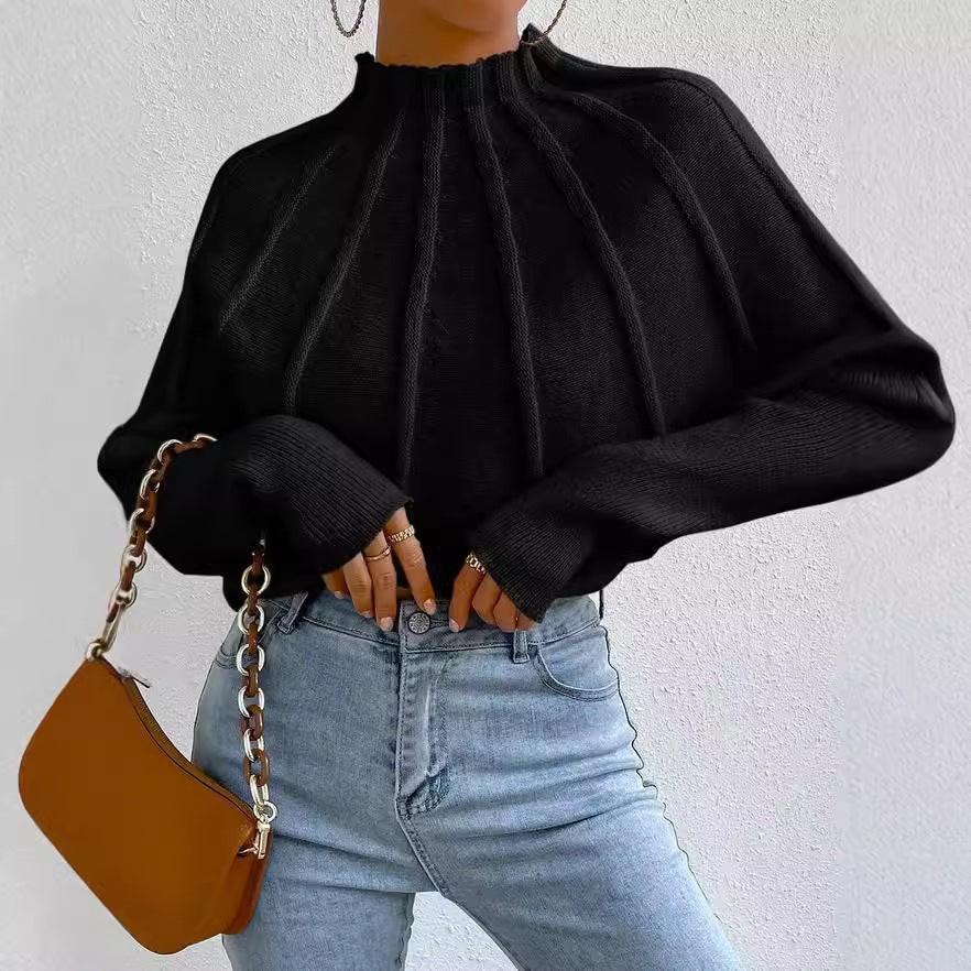 Pull en tricot pour femme avec col montant Chic und Stil