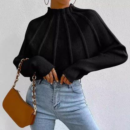 Pull en tricot pour femme avec col montant Chic und Stil