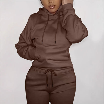 Women's Comfortable Hoodie with Kangaroo Pocket and Elastic Waist - Chic and Stylish