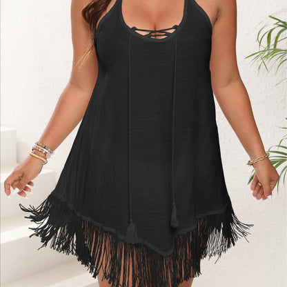 Robe de plage à halter boho pour femmes Chic und Stil