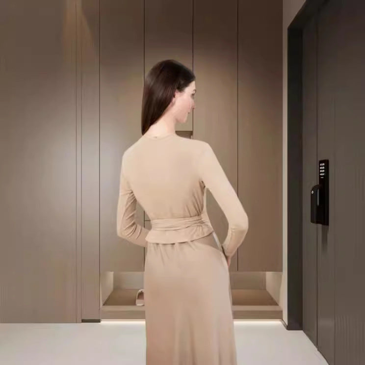 Ensemble haut enroulé et maxi robe pour femmes Chic und Stil