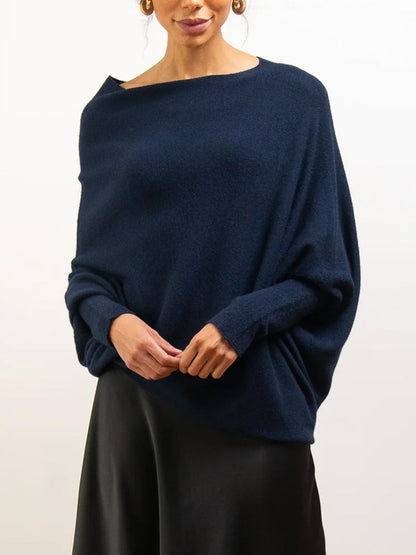Femmes Pull en tricot oversized décontracté à coupe ample Chic und Stil