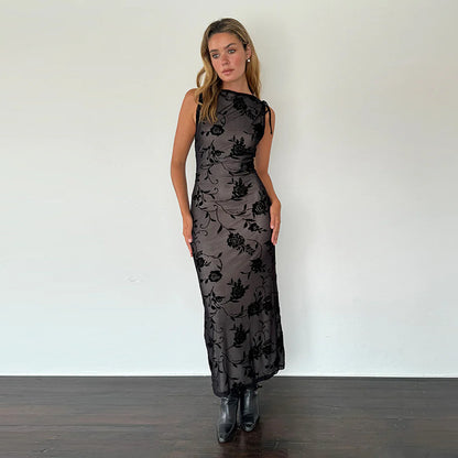 Robe midi élégante en dentelle florale Chic und Stil