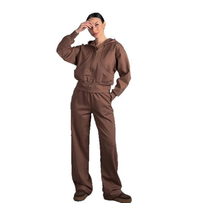 Dames coupe aversée veste à capuche avec fermeture éclair et poches Chic und Stil