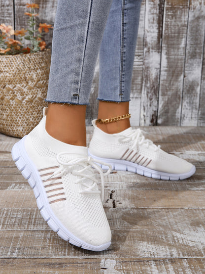 Baskets de sport pour femmes avec dessus en tricot respirant Chic und Stil