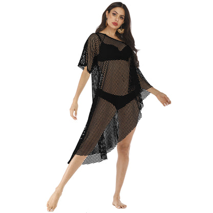 Dames Élégant Transparent Mesh Baignade Kaftan Chic und Stil