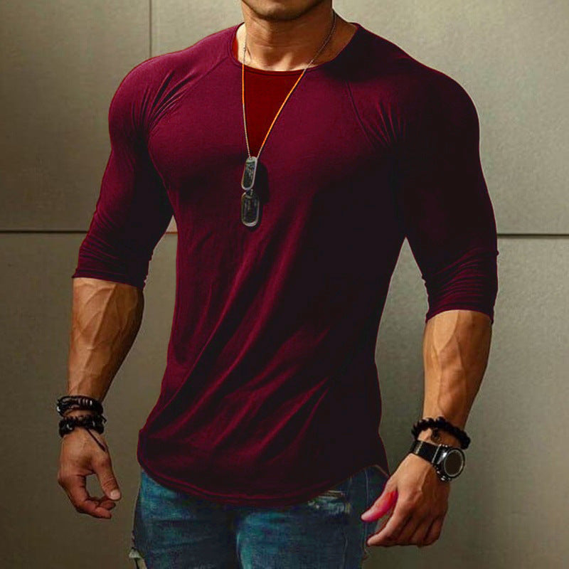 T-shirt à manches longues ajusté pour hommes avec confort de port élastique Chic und Stil