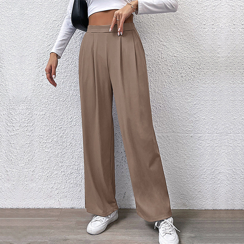 Women Pleated Wide Pants Chic and Style