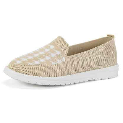 Baskets slip-on confortables pour femmes avec un motif moderne en pied-de-poule Chic und Stil