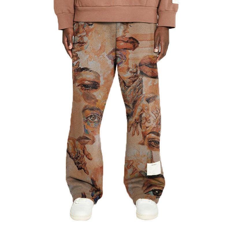 Designer harem pants for men with creative artistic print Chic and Style