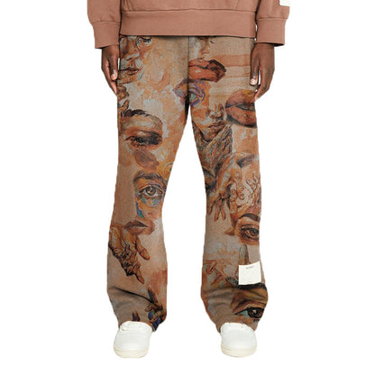 Designer harem pants for men with creative artistic print Chic and Style