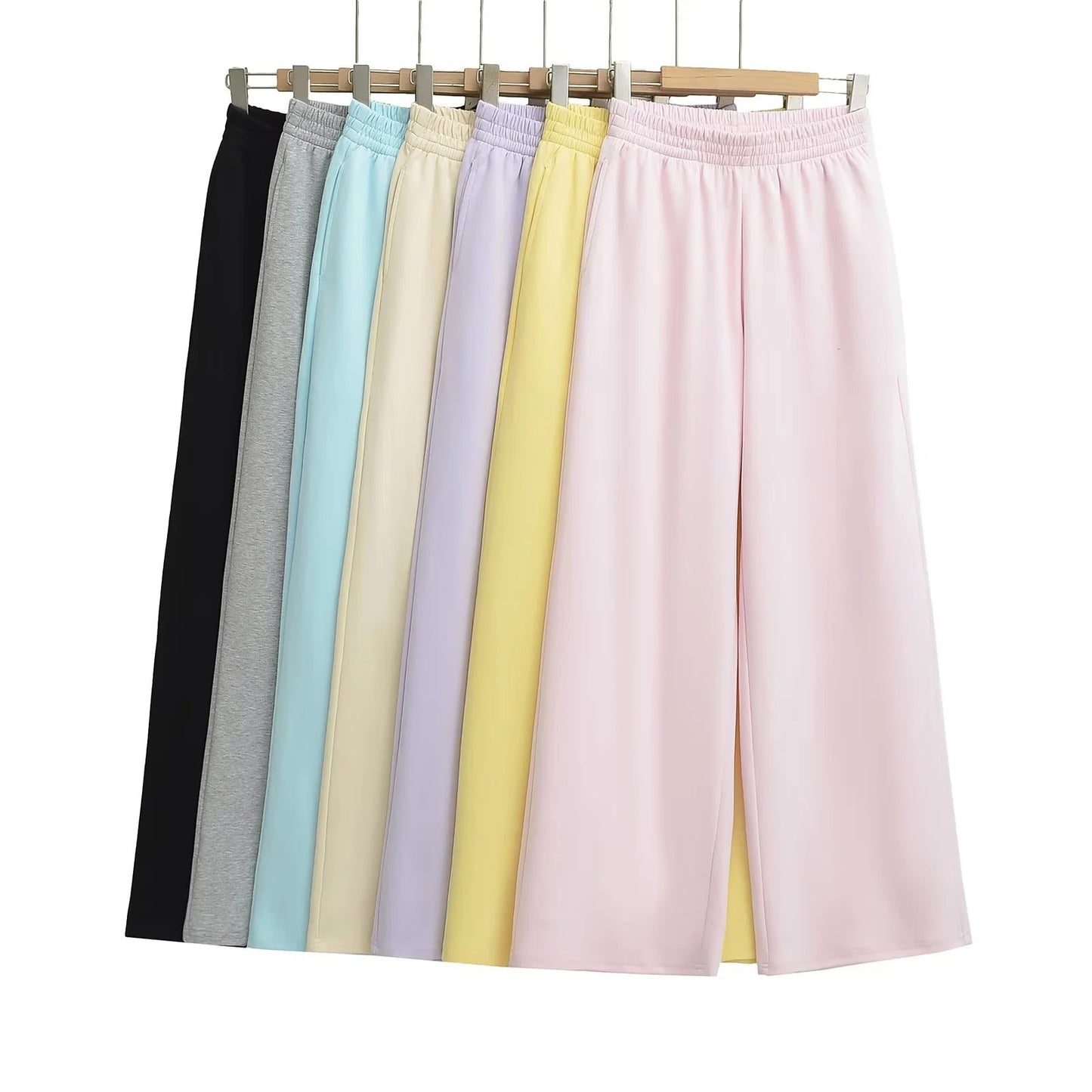 Wide jersey pants for women with elastic waist Chic und Stil