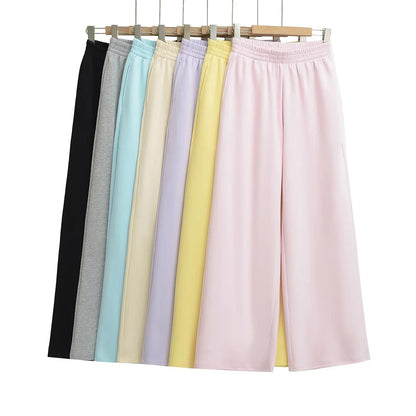 Wide jersey pants for women with elastic waist Chic und Stil