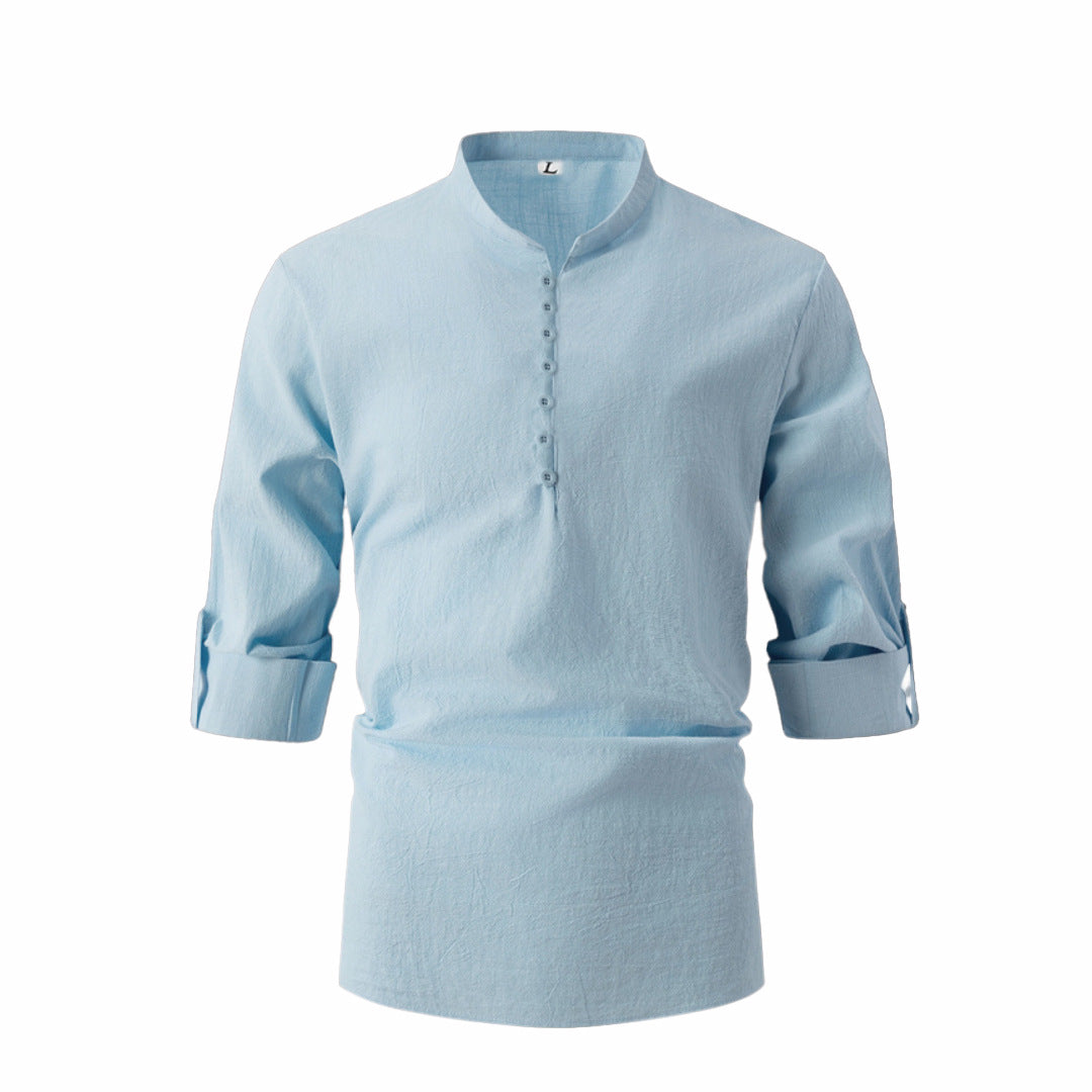 Chemise pour hommes avec des boutons modernes et des manches enroulées pratiques Chic und Stil