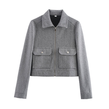 Ladies cropped Utility-Jacket Chic and Style
