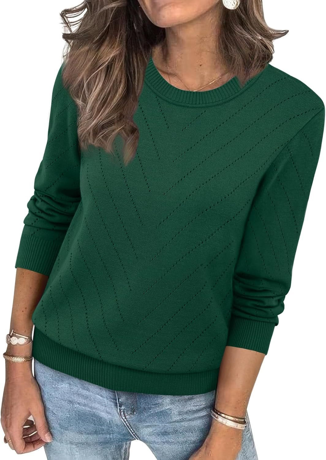 Dames Pull à la mode avec motif zigzag structuré et coupe décontractée Chic und Stil