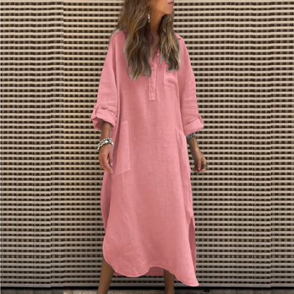 Robe chemise décontractée pour femmes avec fermeture à boutons et poches pratiques Chic und Stil