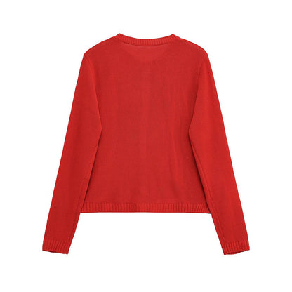 Women's knitted jacket with elegant button details and practical pockets Chic and Style