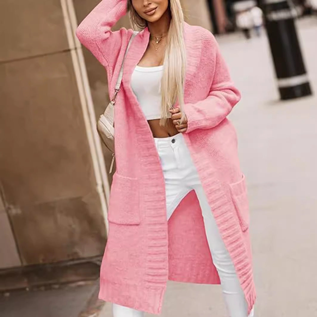 Cardigan en tricot pour femmes avec poches plaquées et design élégant Chic und Stil