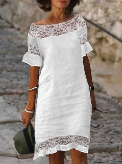 Robe d'été aérienne pour femmes avec des accents en dentelle raffinés Chic und Stil