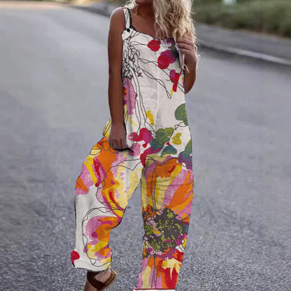 Combinaison artistique à imprimé floral pour femmes Chic und Stil