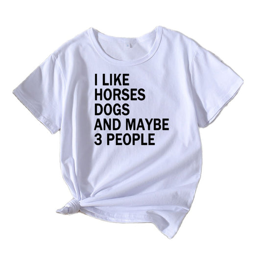 T-shirt décontracté pour femme avec citation Chic und Stil