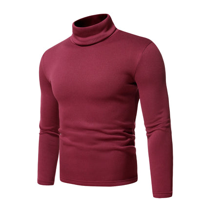 Pull à col roulé pour hommes en mélange de coton de haute qualité avec coupe ajustée Chic und Stil