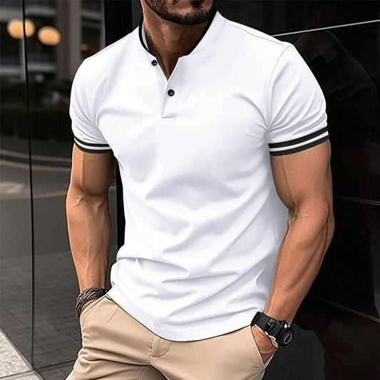 Men's Elegant Polo with Contrasting Collar Chic and Style