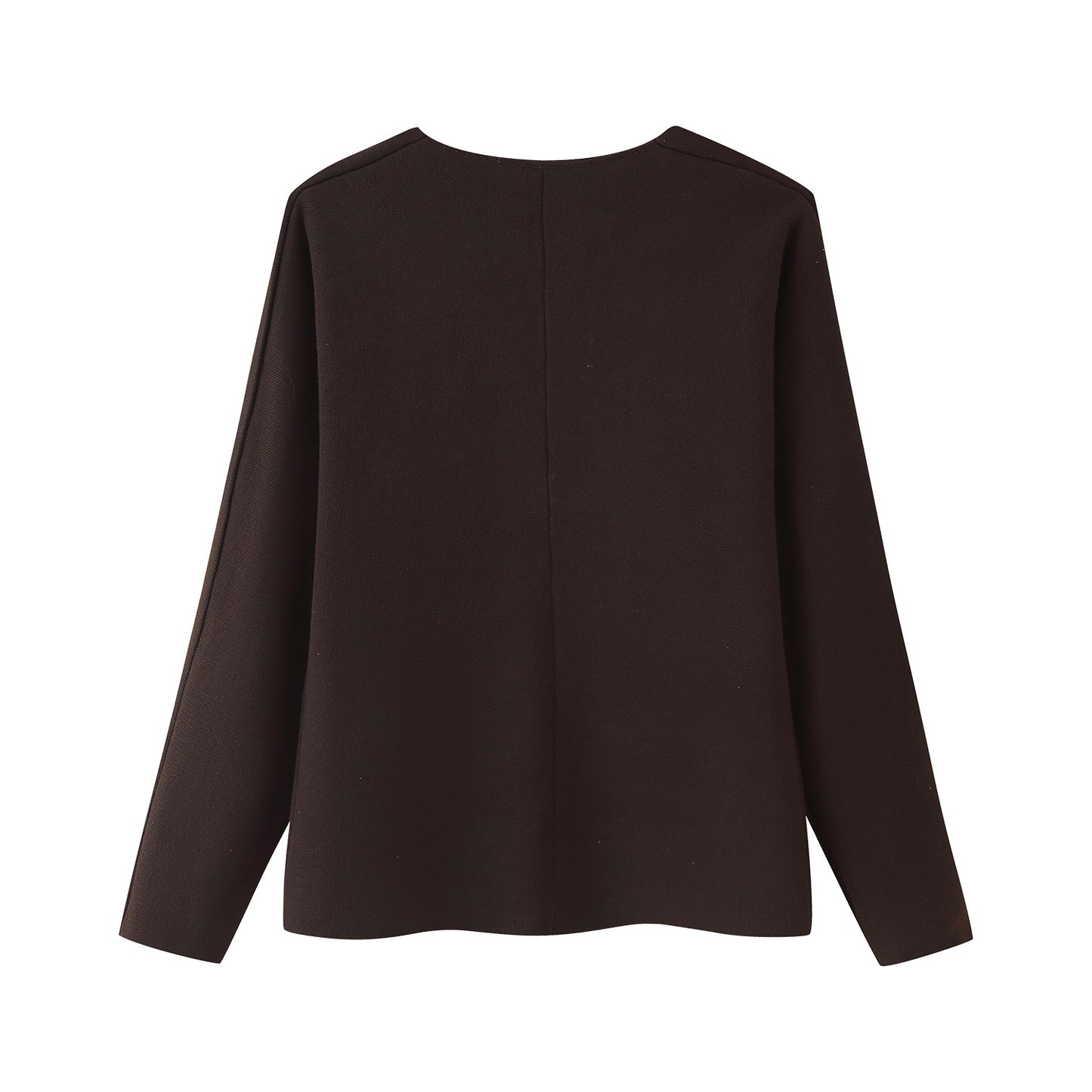 Femme pull superposé à col en V avec un élégant détail de boutons Chic und Stil