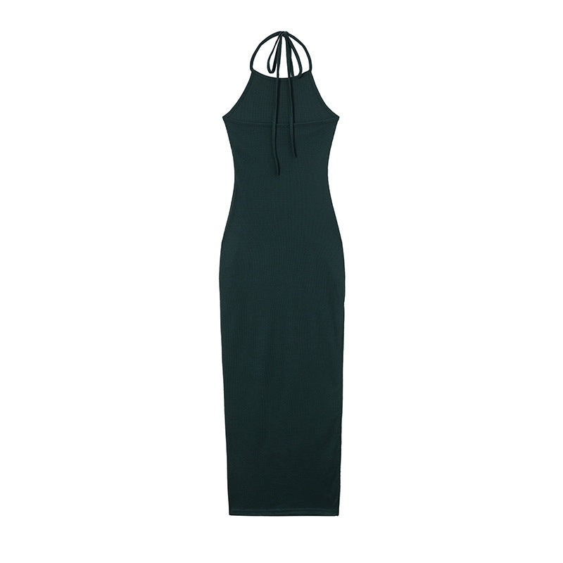 Robe maxi bodycon à col halter pour femmes Chic und Stil