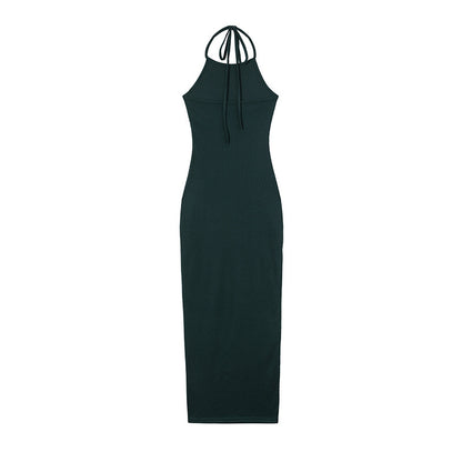 Robe maxi bodycon à col halter pour femmes Chic und Stil