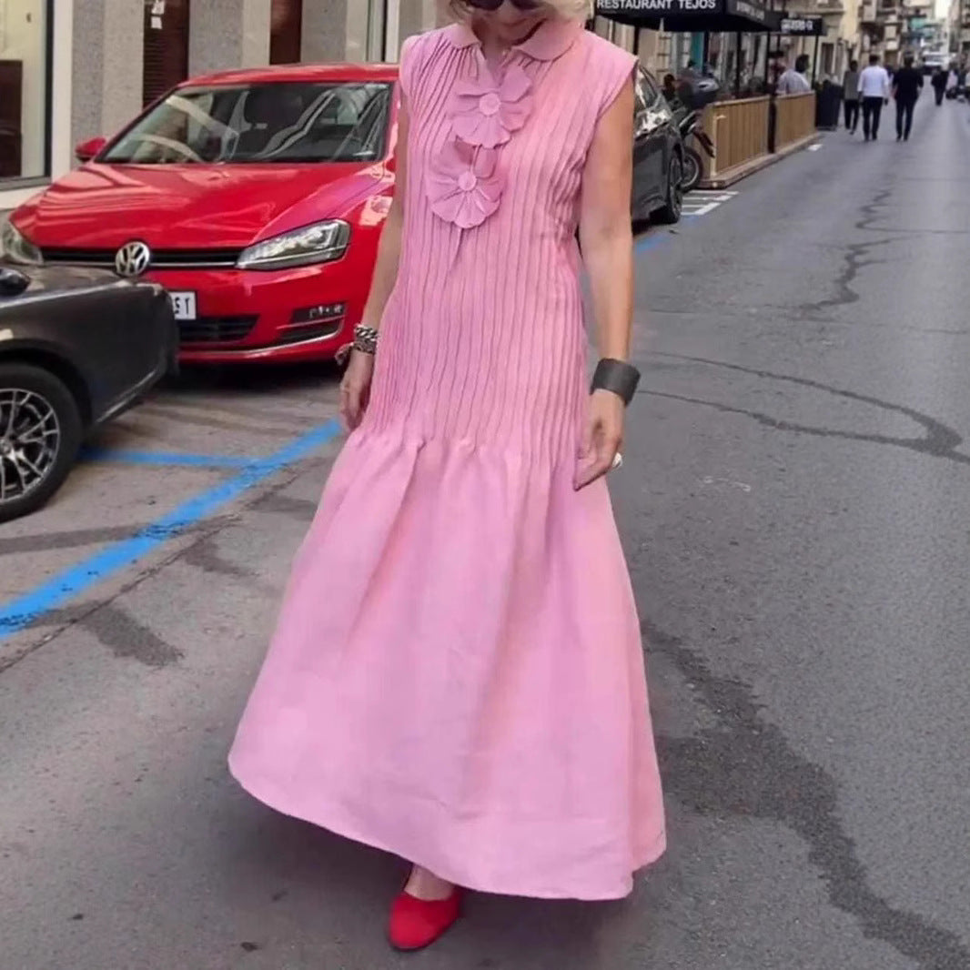 Robe polo maxi pour femmes avec coupe décontractée et texture structurée Chic und Stil