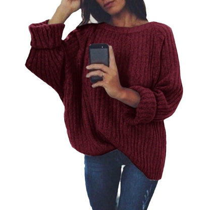 Pull en maille oversized pour femme avec motif côtelé texturé et coupe décontractée Chic und Stil