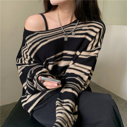 Pull en tricot pour femmes avec un élégant motif rayé et une coupe décontractée Chic und Stil