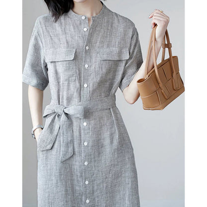 Robe chemise utilitaire décontractée pour femmes Chic und Stil
