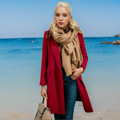 Dames élégant trench-coat avec double boutonnage et matériau de haute qualité Chic und Stil