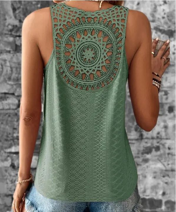 Dames Boho Chic dos en crochet débardeur Chic und Stil