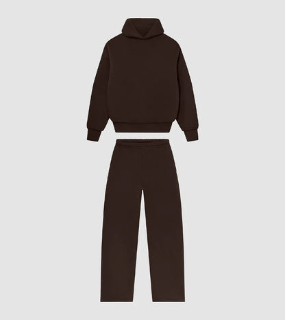 Hoodie and jogger pants set for women with high collar and elastic waistband Chic and Style