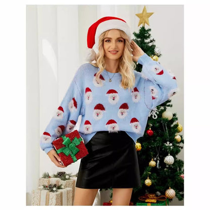 Pull confortable pour femmes avec motif de Noël Santa Chic und Stil