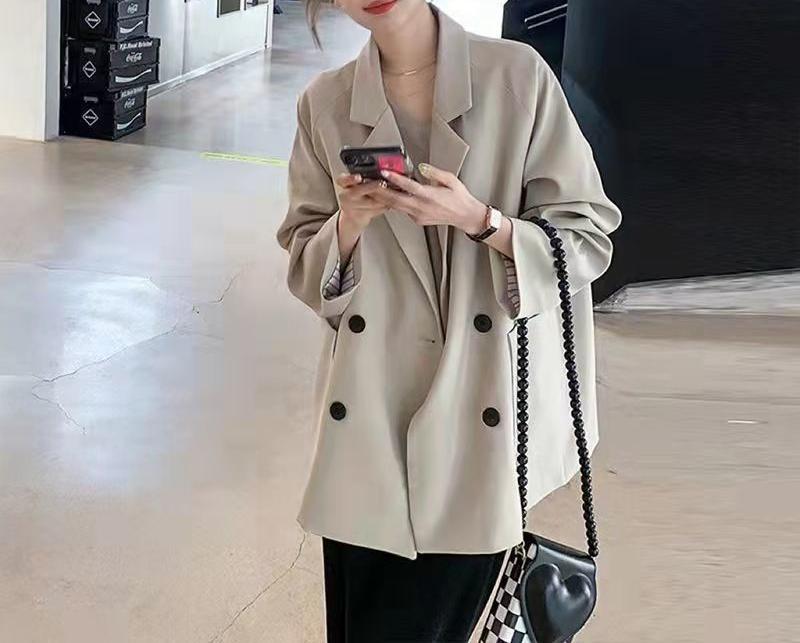 Blazer surdimensionné à détails structurés pour femmes Chic & Stil