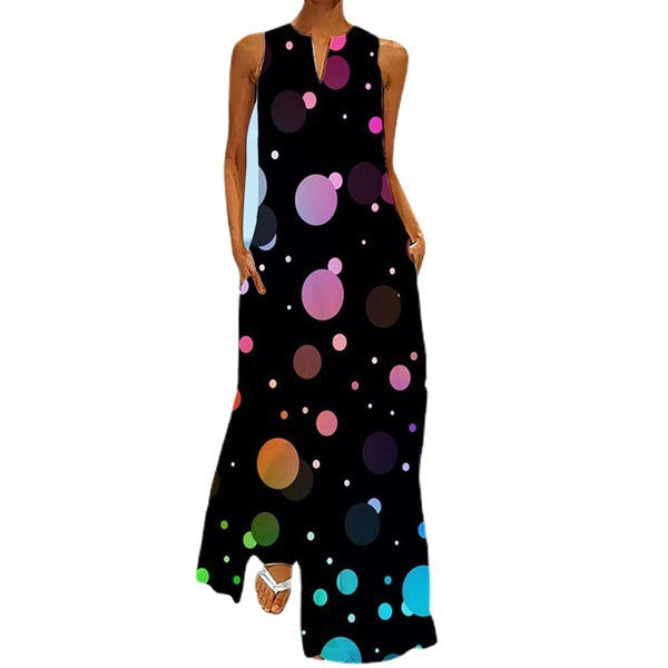 Robe maxi femme avec design de points modernes Chic und Stil