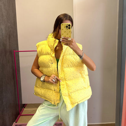 Dames gilet matelassé avec col tendance et poches pratiques Chic und Stil