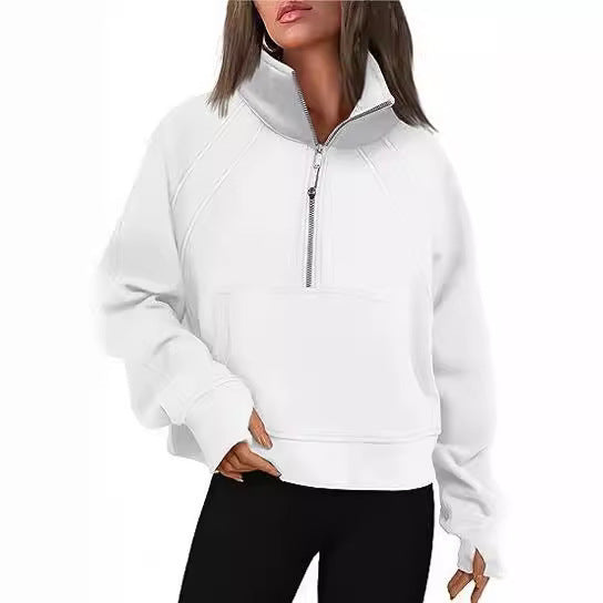 Pull femme avec col montant et fermeture éclair Chic und Stil