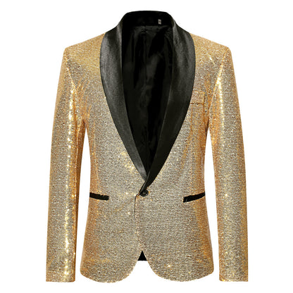 Blazer élégant pour hommes en sequins au coupe moderne Chic und Stil