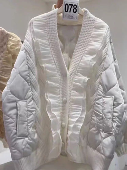 Dames doudoune avec détails volants et poches Chic und Stil