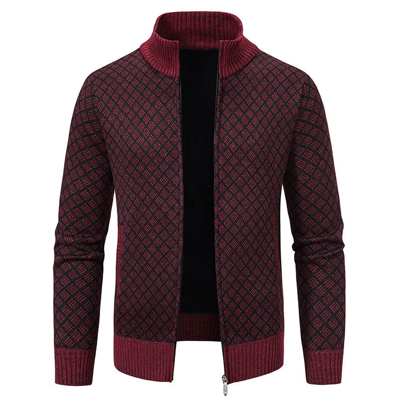 Dames élégant cardigan avec col montant Chic und Stil